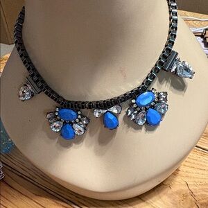 Express Blue and Silver Statement Necklace